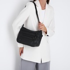 Сумка женская кросс-боди на молнии, 26×11×21 см, тёмно-серая - Фото 7