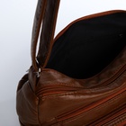 Сумка женская кросс-боди на молнии, 26×11×21 см, коричневая - Фото 6