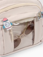 Сумка молодёжная на молнии, со значками, 23×5.5×16 см, белая 10175077