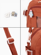 Сумка молодёжная на молнии, со значками, 23×5.5×16 см, рыжая - Фото 12