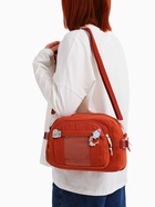 Сумка молодёжная на молнии, со значками, 23×5.5×16 см, рыжая - Фото 13