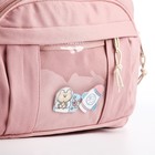 Сумка молодёжная на молнии, цвет розовый - Фото 4