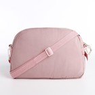 Сумка молодёжная на молнии, цвет розовый - Фото 5