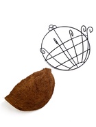 Кашпо настенное, d=25 см, с кокосовым вкладышем, «Полусфера», Greengo - Фото 9