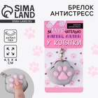 Брелок мялка для ключей «Лапка» 4.5×4 см - Фото 1