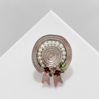Брошь «Шляпка» с цветами, цветная в серебре - фото 320567199