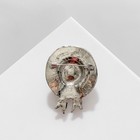 Брошь «Шляпка» с цветами, цветная в серебре - Фото 2