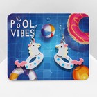 Серьги акриловые «Единороги», цветные в серебре - Фото 4