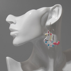 Серьги акриловые «Единороги», цветные в серебре - Фото 6