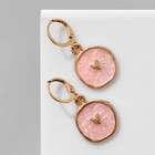 Серьги эмаль «Искусство» сердце, цвет розовый в золоте - фото 11036888