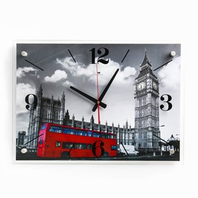 Часы настенные, интерьерные: Город, "Лондон", бесшумные, 40 х 56 см