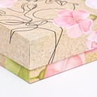 Подарочная коробка сборная "Цветочный силуэт" 16,5 х 12,5 х 5,2 см - фото 25446735