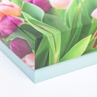 Подарочная коробка сборная "Тюльпаны" 16,5 х 12,5 х 5,2 см - фото 24160088