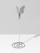 Подставка под ценник, фото «Бабочка», с зажимом, 4.5×4.5×13 см, цвет серебро - Фото 3