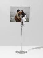 Подставка под ценник, фото «Бабочка», с зажимом, 4.5×4.5×13 см, цвет серебро - Фото 2