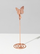 Подставка под ценник, фото «Бабочка», с зажимом, 4.5×4.5×13 см, цвет розовое золото - Фото 3