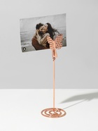 Подставка под ценник, фото «Бабочка», с зажимом, 4.5×4.5×13 см, цвет розовое золото - Фото 2