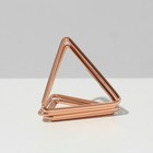 Подставка под ценник, фото «Треугольник», с зажимом, 5 шт., 2.4×2.4×1.2 см, цвет розовое золото - Фото 1