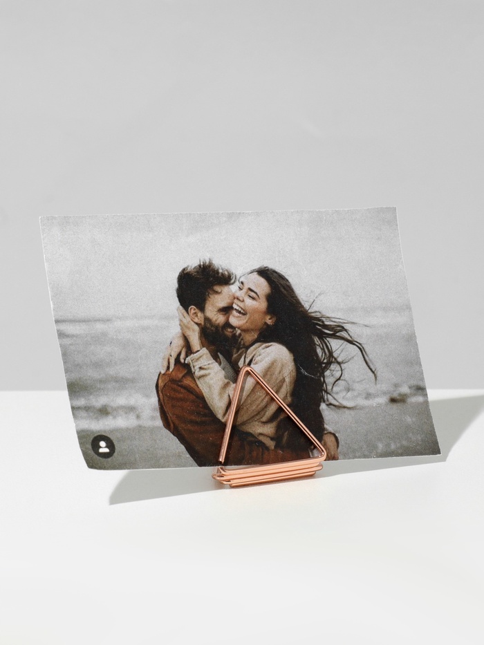 

Ценникодержатель с зажимом «Треугольник» набор 5шт., 2,4×2,4×1,2 см, цвет розовое золото