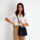 Сумка кросс-боди на молнии, цвет чёрный - фото 25487606