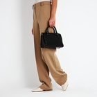 Сумка женская саквояж на молнии, 25×11×17 см, чёрная - Фото 10