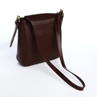 Сумка женская мессенджер на клапане, 22×7×21 см, тёмно-коричневая - Фото 7