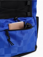 Рюкзак молодёжный на молнии, с карманами, в клетку, размер 31×17×42 см, с принтом, синий - фото 49623878