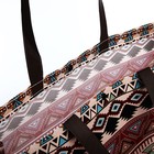 Сумка хозяйственна на кнопке, цвет коричневый/разноцветный - фото 23216247