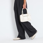 Сумка саквояж женская, маленькая, с длинным ремнём, с ручками, белая - Фото 11