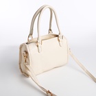 Сумка саквояж женская, маленькая, с длинным ремнём, с ручками, белая - Фото 4