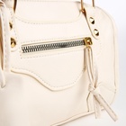 Сумка саквояж женская, маленькая, с длинным ремнём, с ручками, белая - Фото 6