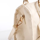 Сумка саквояж женская, маленькая, с длинным ремнём, с ручками, белая - Фото 7