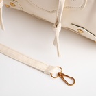 Сумка саквояж женская, маленькая, с длинным ремнём, с ручками, белая - Фото 8