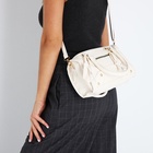 Сумка саквояж женская, маленькая, с длинным ремнём, с ручками, белая - Фото 2