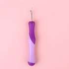 Вспарыватель с прорезиненной ручкой, 13 см, цвет фиолетовый - фото 9155464