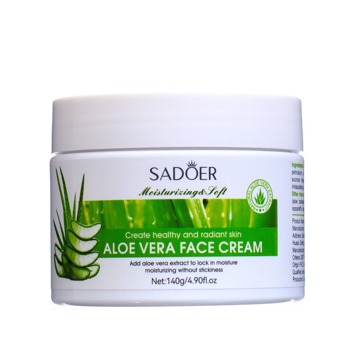 Крем для лица, увлажняющий, с экстрактом алоэ вера, 140 г - Фото 1