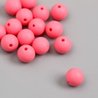 Бусина силикон "Круглая" детский розовый d=0,9 см - фото 320568074