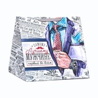 Пакет для торта и коробок, с широким дном «Первый во всем», 40×40×40 см - Фото 3