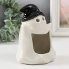 Подсвечник керамика "Белое привидение в колпаке" 13х10х9 см - фото 25329252