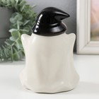 Подсвечник керамика "Белое привидение в колпаке" 13х10х9 см - фото 25329253