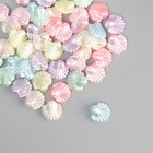 Бусины для творчества пластик "Ракушки" цветной перламутр набор 20 гр 1,4х1,4х0,7 см - Фото 3