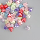 Бусины для творчества пластик "Тюльпанчики" цветной перламутр набор 50 шт 1,1х1,1х0,9 см - Фото 3