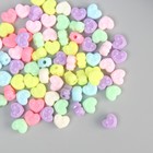 Бусины для творчества пластик "Сердечки-смайл" цветные нежных цветов набор 500 гр 1х1х0,6 см   98872 - Фото 3