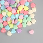 Бусины для творчества пластик "Сердечки" цветные нежных цветов набор 500 гр 1х1,1х0,5 см - фото 23216737