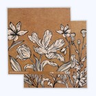 Бумага для скрапбукинга «Песочные цветы», 30,5 х 32 см, 180 г/м² - Фото 3