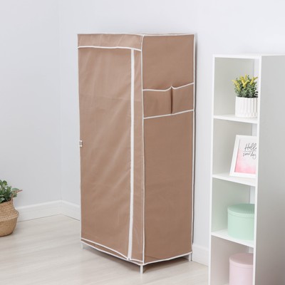 Шкаф тканевый каркасный, складной LaDо́m, 70×45×150 см, цвет бежевый