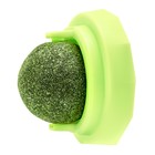 Игрушка для кошек из кошачьей мяты «Вращающийся шарик» на основании, 5×4 см, зелёная - Фото 6