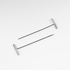 Булавки портновские, Т-образные, 38 мм, 50 шт, цвет серебряный - Фото 2