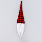 Новогодний чехол на бутылку «Гном», в клетку, 45 см - Фото 3