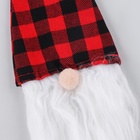 Новогодний чехол на бутылку «Гном», в клетку, 45 см - Фото 4